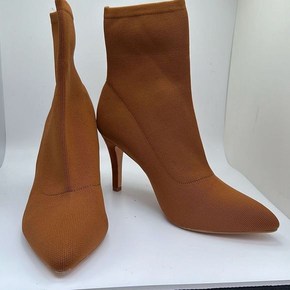 CUSHIONAIRE Women's stretch knit Heel +Memory Foam 8.5 WIDE TOFFEE - Picture 6 of 7